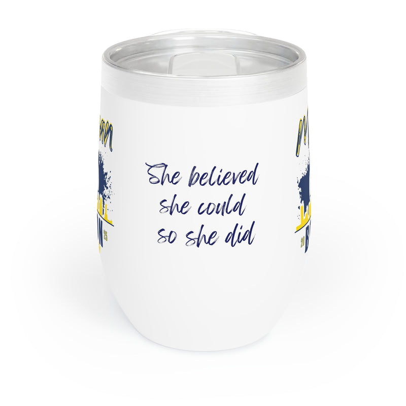 Boston Wine Tumbler, She Believed She Could So She Did, Boston Qualifier, Gift for Boston Runner