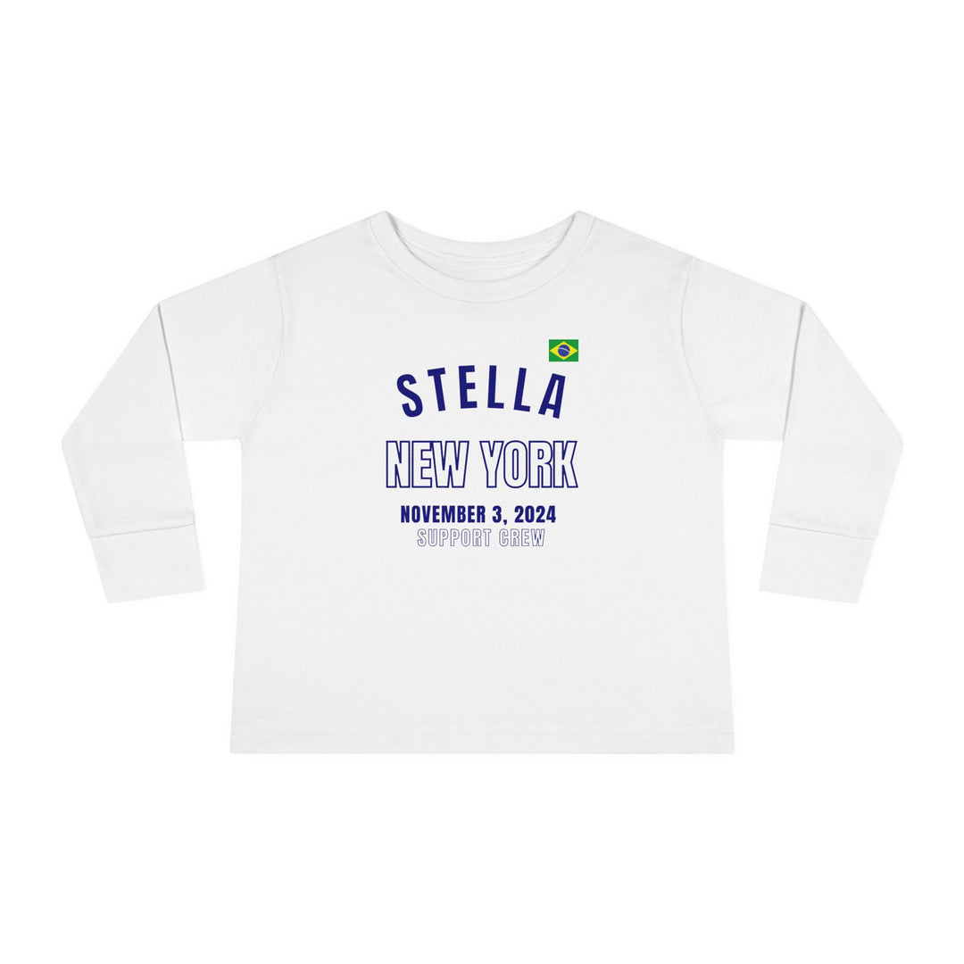 New York Support Crew, Toddler Long Sleeve Tee, Marathon T-shirt, Personalized Marathon Shirt