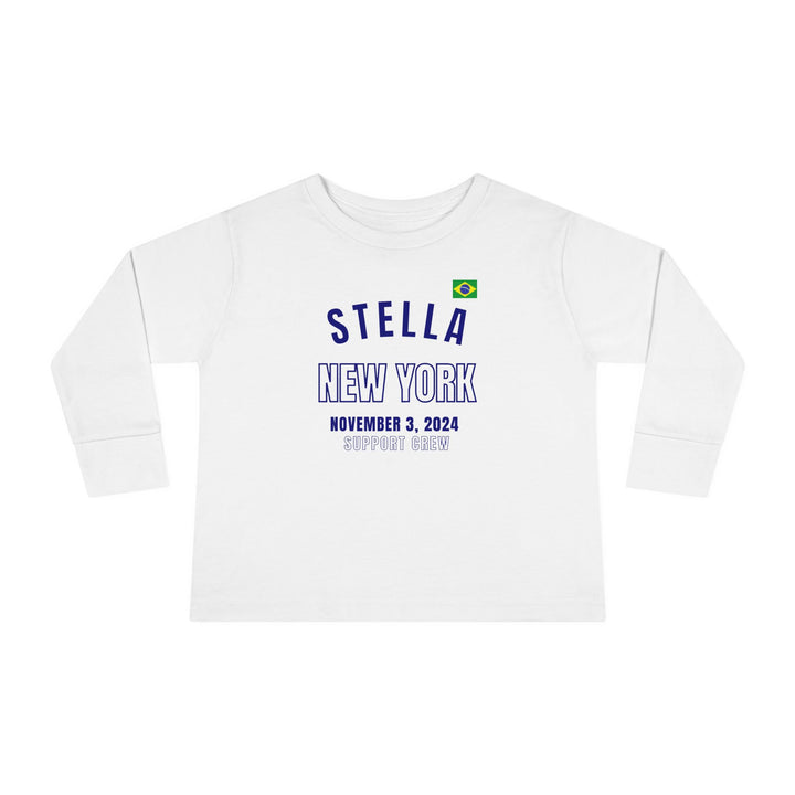 New York Support Crew, Toddler Long Sleeve Tee, Marathon T-shirt, Personalized Marathon Shirt