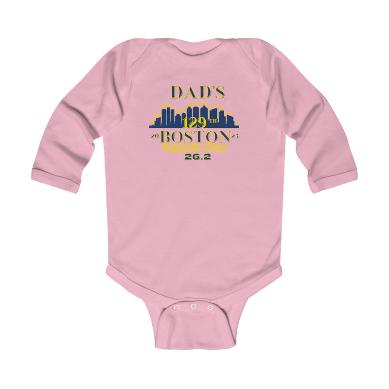 Boston, Boston Infant Long Sleeve Onesie, Boston Support Crew, Infant Support Crew Tee, 2023 Boston Runner