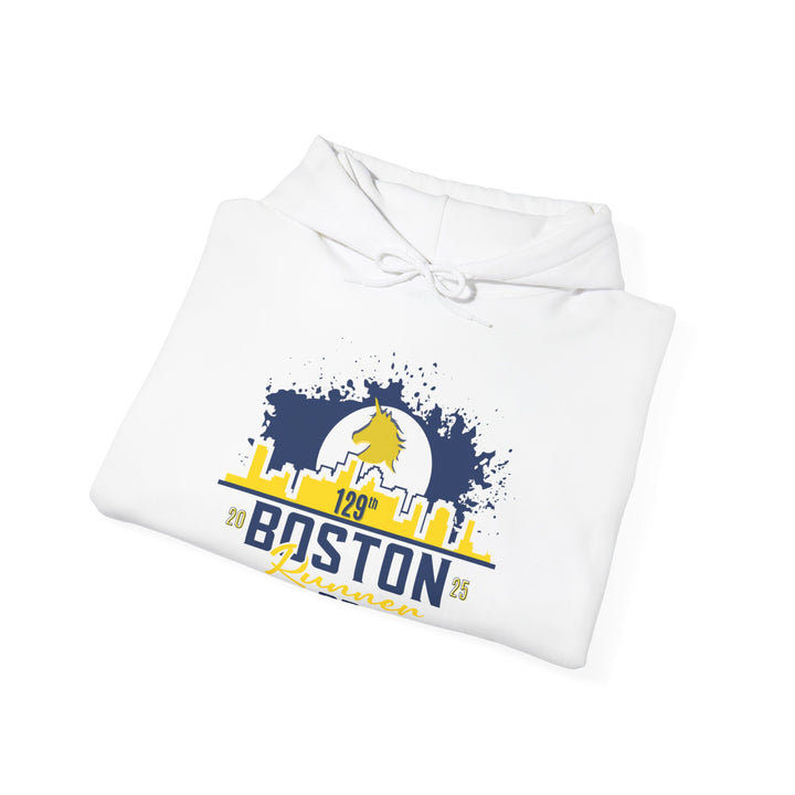 Boston Hoodie, Marathon Hoodie, Personalized Marathon Hoodie, Boston Runner, 2025 Boston Bib, Unisex Heavy Blend™ Hooded Sweatshirt