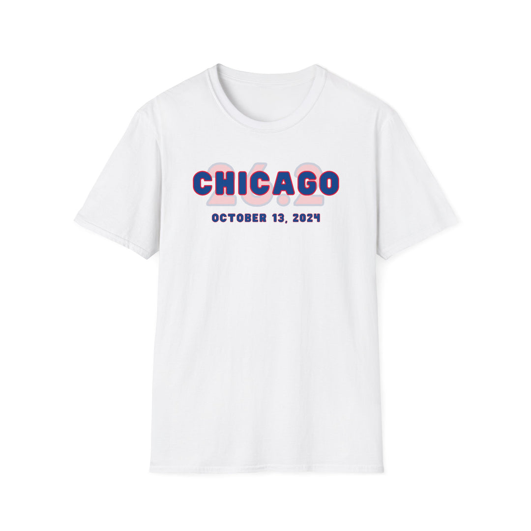 Chicago Runner, 26.2, Unisex Softstyle T-Shirt, 2024 Chicago, Custom Chicago Tee, Marathon Runner Tee