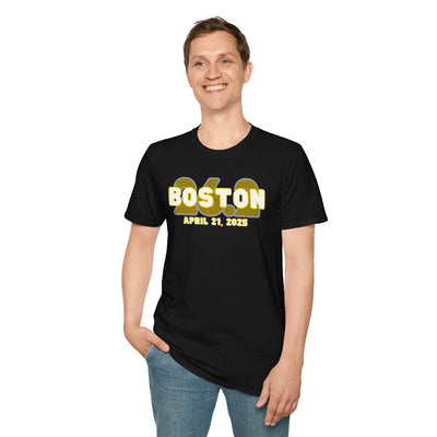 Boston Runner, 26.2, Unisex Softstyle T-Shirt, 2025 Boston, Custom Tee, Marathon Runner Tee