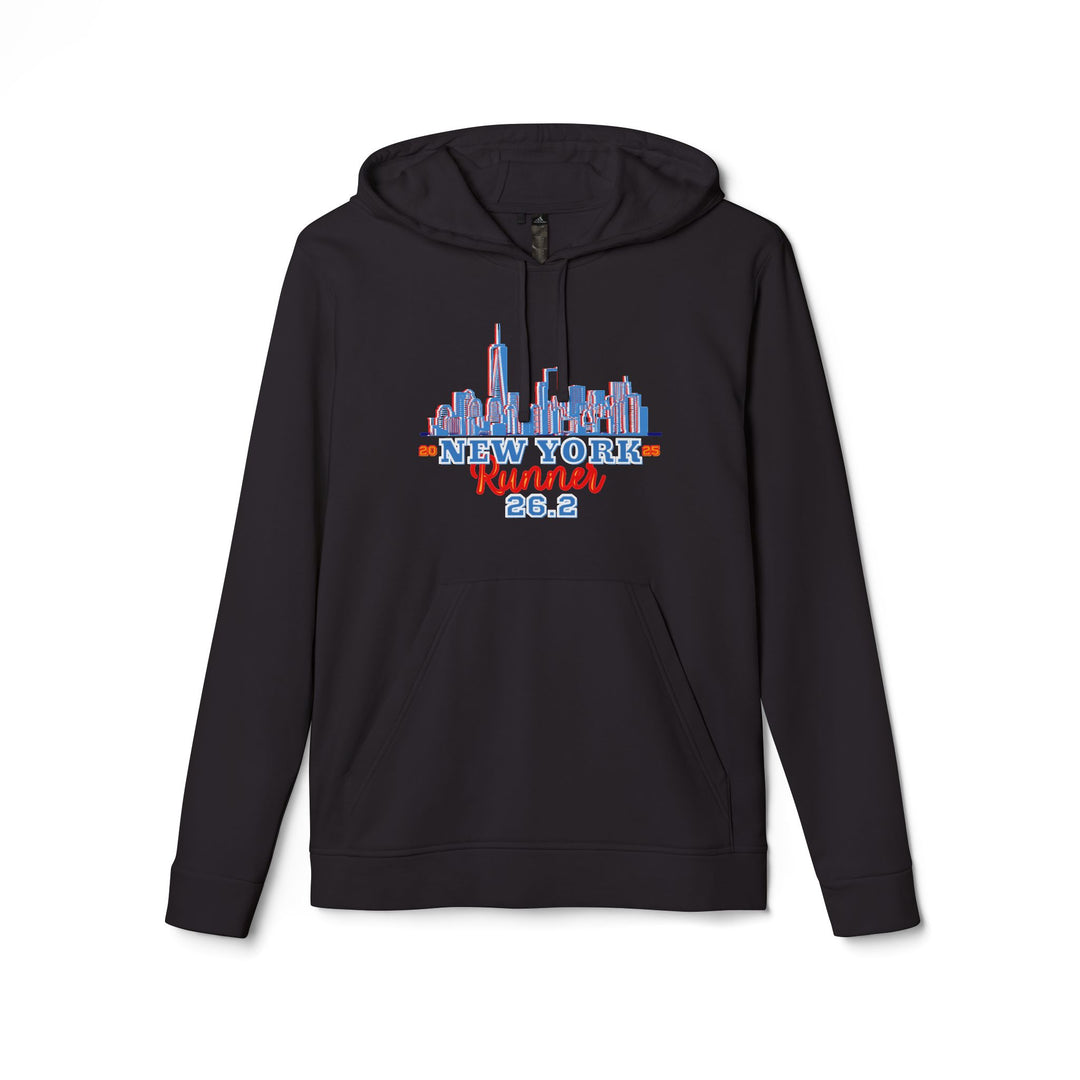 New York Hoodie, Adidas® Unisex Fleece Hoodie, 2024 NYC Runner, Marathoner, Marathon Majors, New York Runner Gift