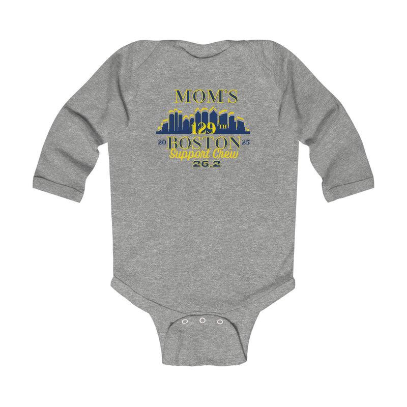 Boston, Boston Infant Long Sleeve Onesie, Boston Support Crew, Infant Support Crew Tee, 2023 Boston Runner