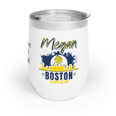 Boston Wine Tumbler, She Believed She Could So She Did, Boston Qualifier, Gift for Boston Runner