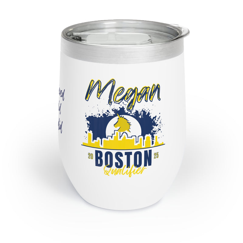 Boston Wine Tumbler, She Believed She Could So She Did, Boston Qualifier, Gift for Boston Runner