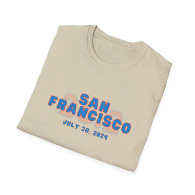 SFO Runner Tee, Unisex Softstyle T-Shirt, San Francisco, 2024, Marathon T-shirt, San Francisco Race