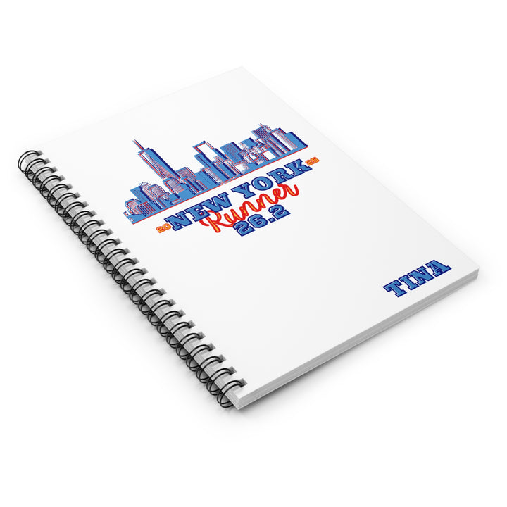 NYC Runner, New York, 26.2, Spiral Notebook, Gift for New York Race, Personalized Marathon Gift, Custom Gift for New York Runner