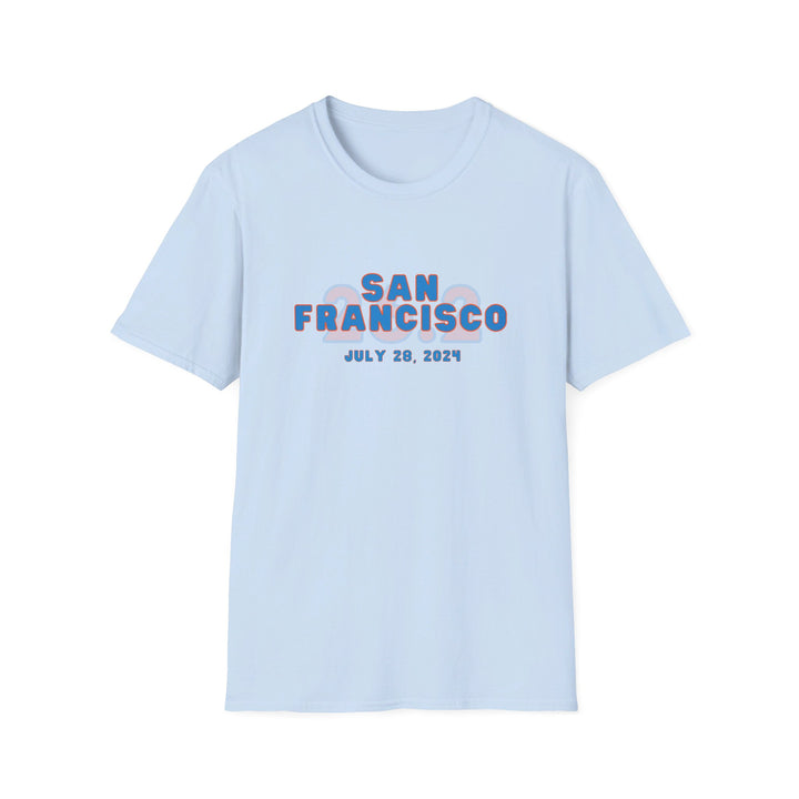 SFO Runner Tee, Unisex Softstyle T-Shirt, San Francisco, 2024, Marathon T-shirt, San Francisco Race