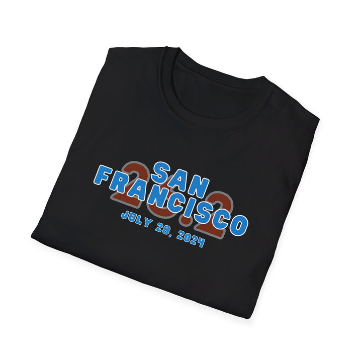 SFO Runner Tee, Unisex Softstyle T-Shirt, San Francisco, 2024, Marathon T-shirt, San Francisco Race