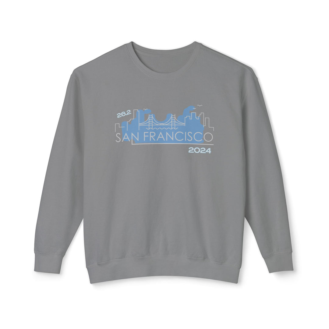 San Francisco Sweatshirt, SFO, Unisex Lightweight Crewneck Sweatshirt, San Francisco Runners, 2024 San Francisco Race, Marathon Sweatshirt