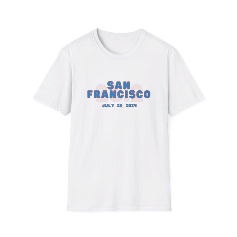 SFO Runner Tee, Unisex Softstyle T-Shirt, San Francisco, 2024, Marathon T-shirt, San Francisco Race