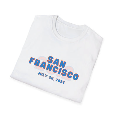 SFO Runner Tee, Unisex Softstyle T-Shirt, San Francisco, 2024, Marathon T-shirt, San Francisco Race