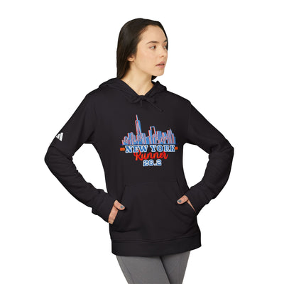 New York Hoodie, Adidas® Unisex Fleece Hoodie, 2024 NYC Runner, Marathoner, Marathon Majors, New York Runner Gift