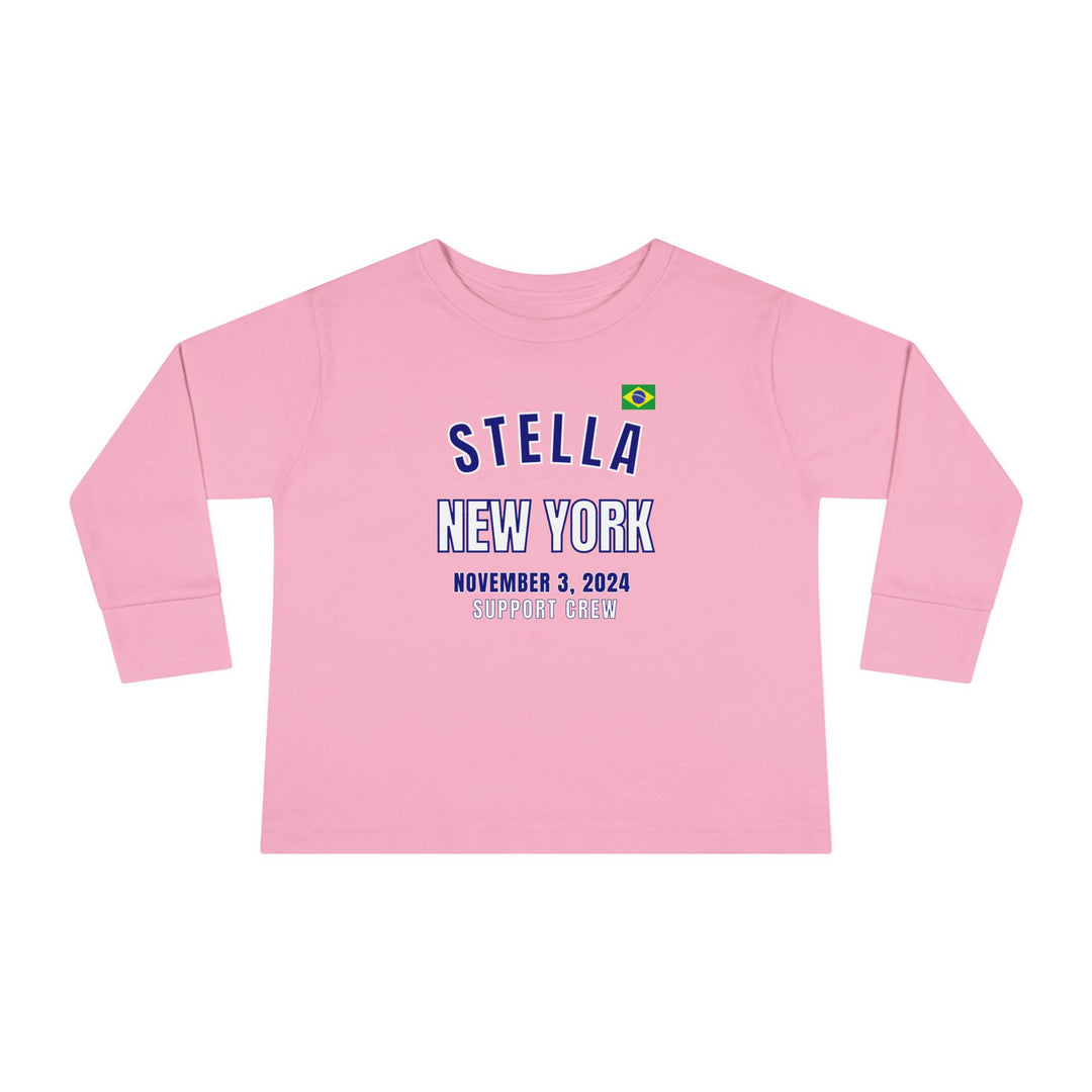 New York Support Crew, Toddler Long Sleeve Tee, Marathon T-shirt, Personalized Marathon Shirt