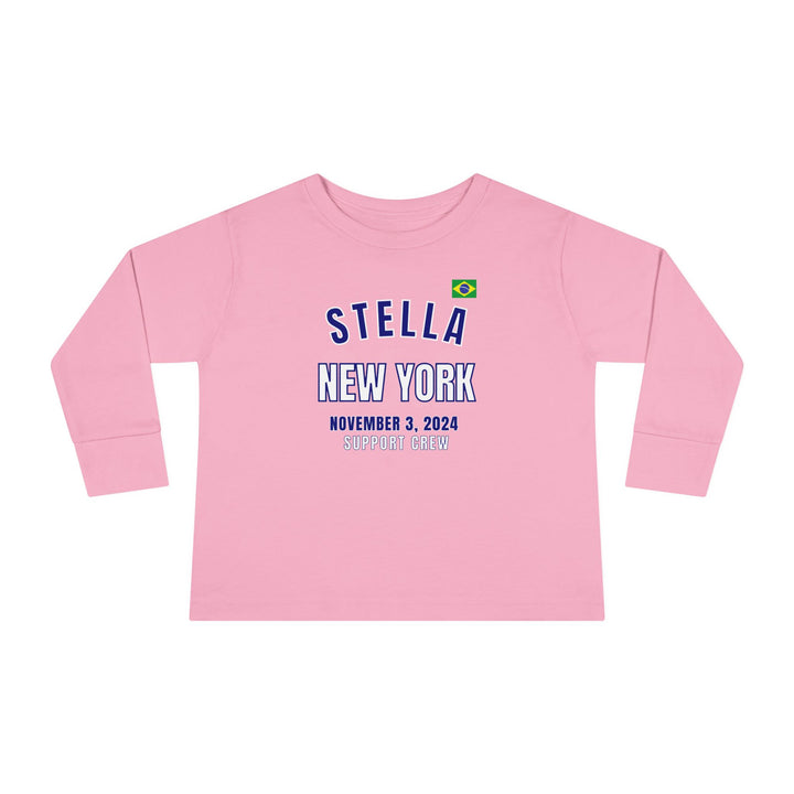 New York Support Crew, Toddler Long Sleeve Tee, Marathon T-shirt, Personalized Marathon Shirt