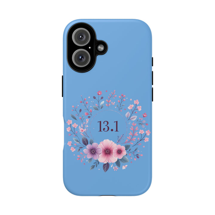 Floral Running Phone Case - Ideal for Runners, 13.1 Gift, Purple Flower Design, Athletic Accessories, Sports Motivational