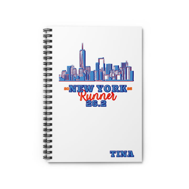 NYC Runner, New York, 26.2, Spiral Notebook, Gift for New York Race, Personalized Marathon Gift, Custom Gift for New York Runner