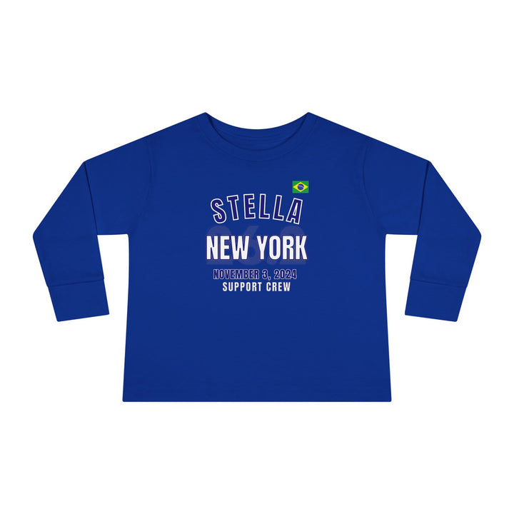 New York Support Crew, Toddler Long Sleeve Tee, Marathon T-shirt, Personalized Marathon Shirt