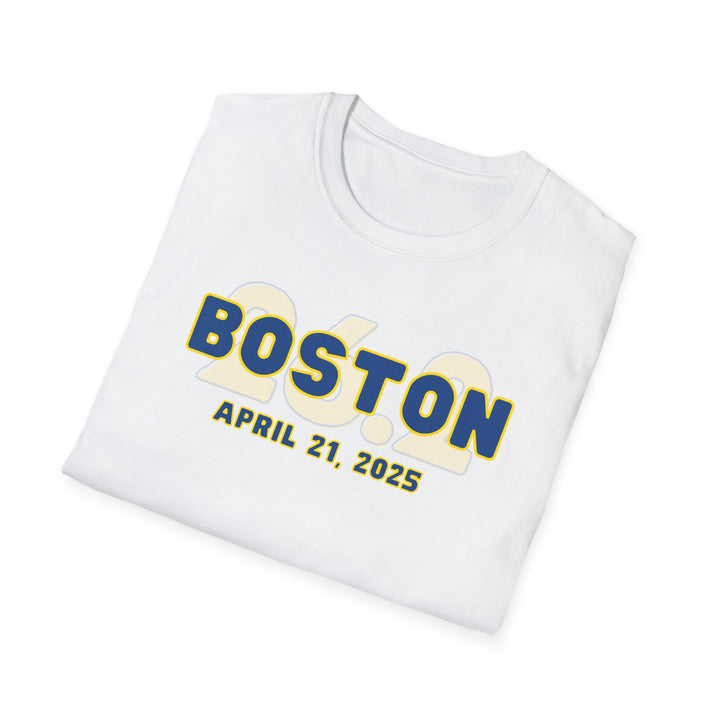 Boston Runner, 26.2, Unisex Softstyle T-Shirt, 2025 Boston, Custom Tee, Marathon Runner Tee