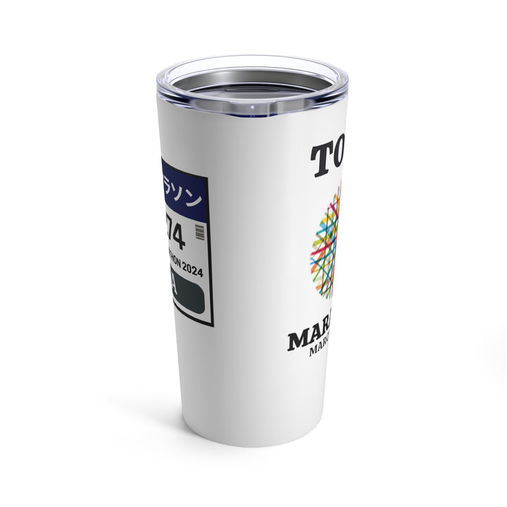 Tokyo Bib Tumbler, Marathon Majors, Tumbler 20oz, Gift for Tokyo Runner, Personalized Tokyo Bib Tumbler