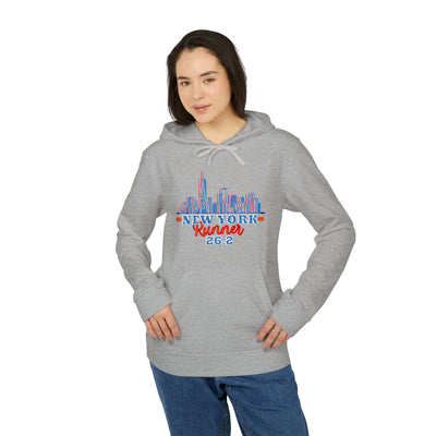 New York Hoodie, Adidas® Unisex Fleece Hoodie, 2024 NYC Runner, Marathoner, Marathon Majors, New York Runner Gift