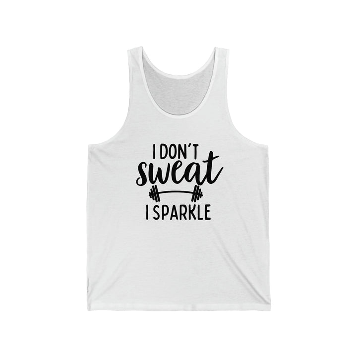 I don't Sweat I Sparkle Tank, Women's Ideal Racerback Tank, Gym Tank, Funny Workout Tank, Bella Canvas