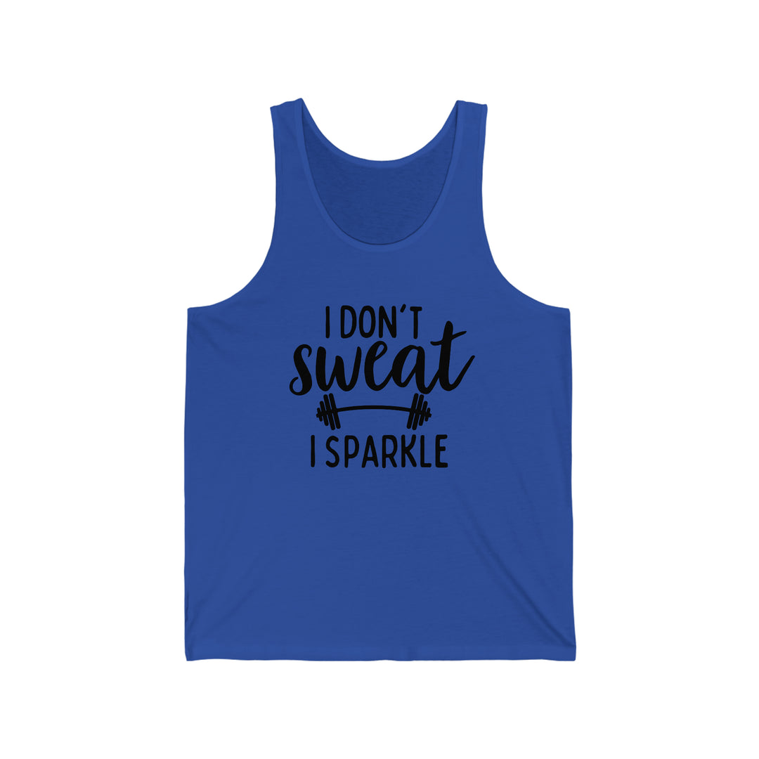 I don't Sweat I Sparkle Tank, Women's Ideal Racerback Tank, Gym Tank, Funny Workout Tank, Bella Canvas