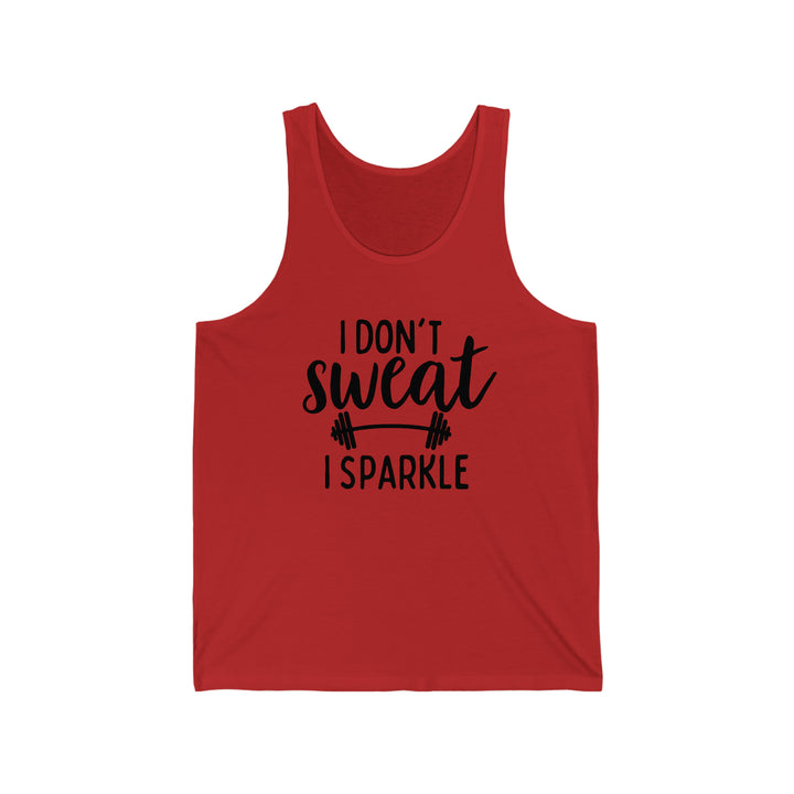 I don't Sweat I Sparkle Tank, Women's Ideal Racerback Tank, Gym Tank, Funny Workout Tank, Bella Canvas