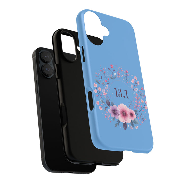 Floral Running Phone Case - Ideal for Runners, 13.1 Gift, Purple Flower Design, Athletic Accessories, Sports Motivational
