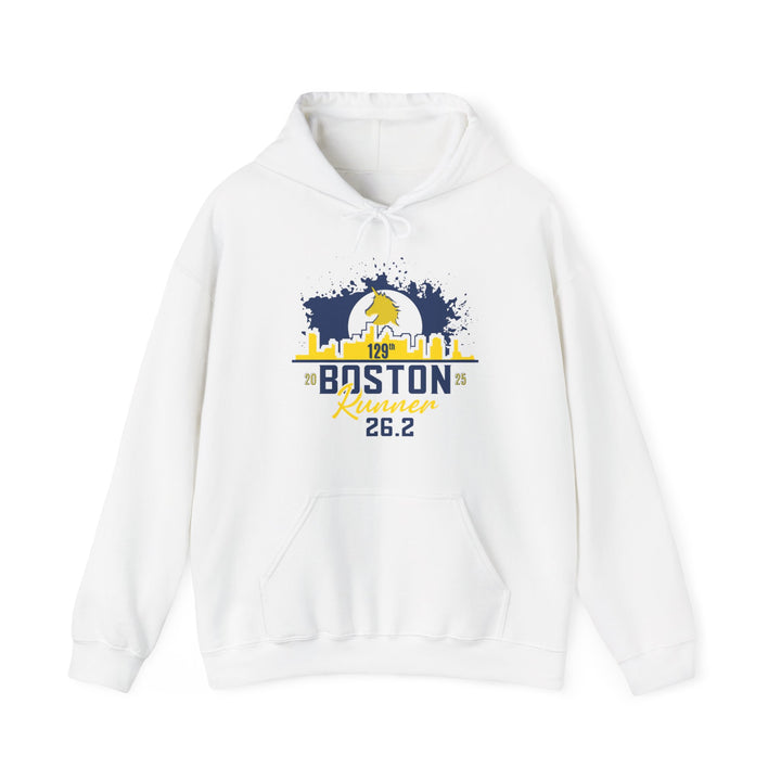 Boston Hoodie, Marathon Hoodie, Personalized Marathon Hoodie, Boston Runner, 2025 Boston Bib, Unisex Heavy Blend™ Hooded Sweatshirt