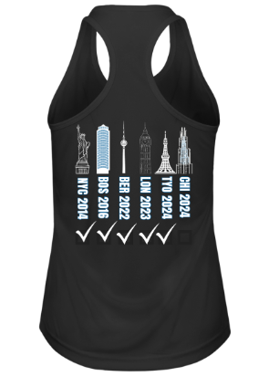 Chicago Running Tank, Marathon Majors, Womens Racerback Performance Tank, Personalized Marathon Tank, Race Day Tank