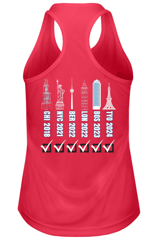 Chicago Running Tank, Marathon Majors, Womens Racerback Performance Tank, Personalized Marathon Tank, Race Day Tank