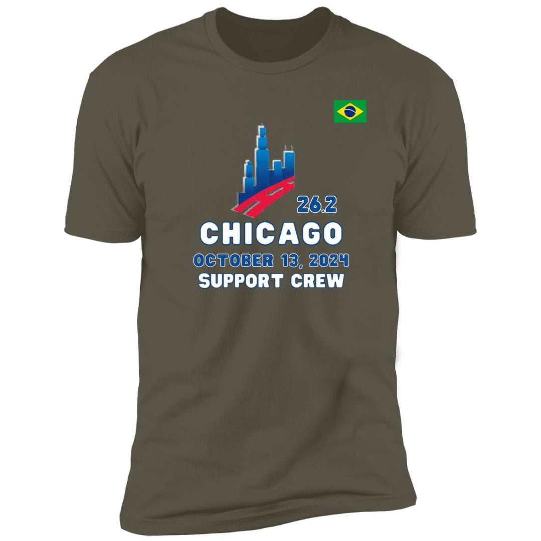 Chicago Support Crew, Premium Short Sleeve T-Shirt, Chicago Tee, Brazilian Flag