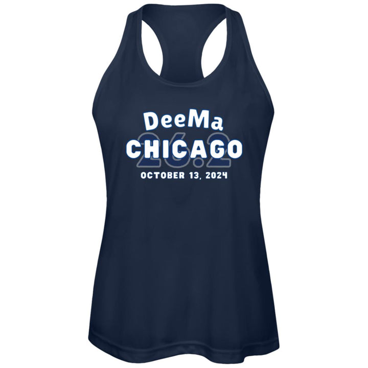 Chicago Running Tank, Marathon Majors, Womens Racerback Performance Tank, Personalized Marathon Tank, Race Day Tank