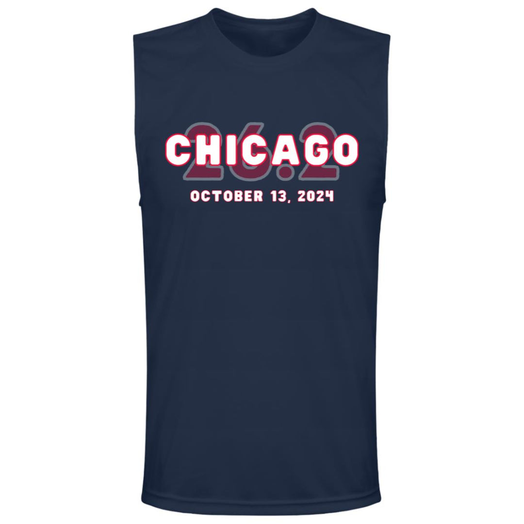 Chicago Race Day Tank, Men's Performance Tee, Chicago Runner, 2024 Chicago Race