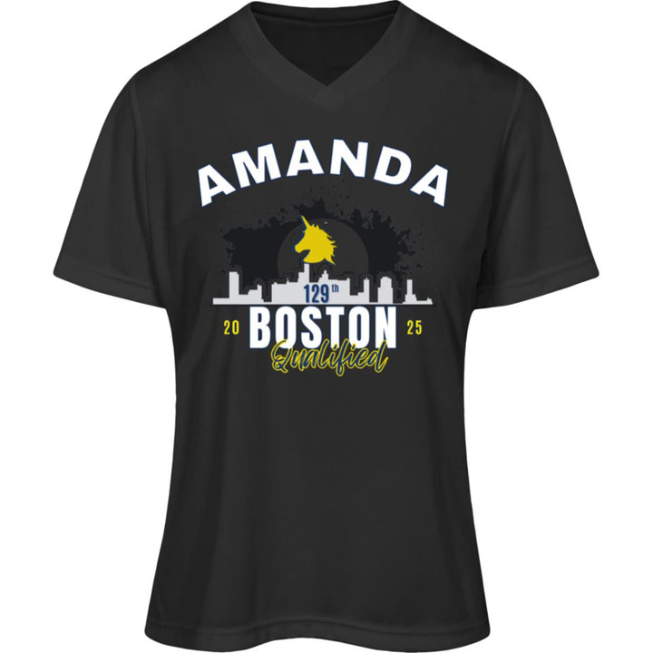 Boston Race Day Tee, Women's Performance Tee, Boston Qualified, Boston Runner, Personalized Marathon Shirt