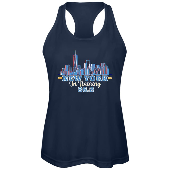 New York In Training Tank, Women's Performance Racerback Tank, NYC Runner, Marathon in Training, New York City Race