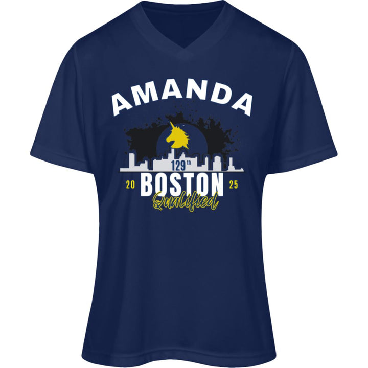 Boston Race Day Tee, Women's Performance Tee, Boston Qualified, Boston Runner, Personalized Marathon Shirt