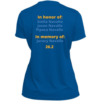 New York Race Day Shirt, Ladies’ Moisture-Wicking V-Neck Tee, Custom Marathon Shirt, Personalize Front and Back