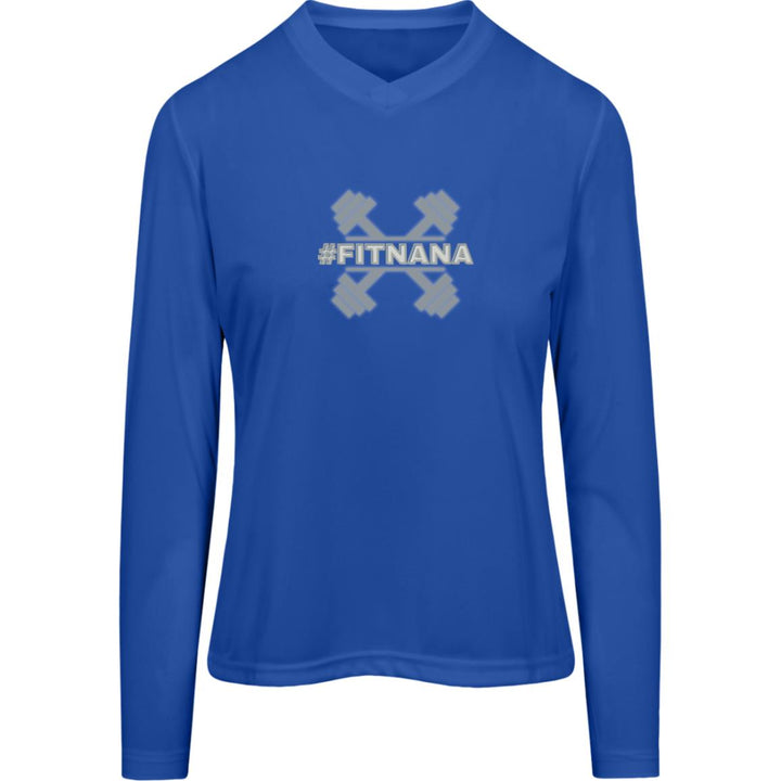 Fit Nana Workout Top, Women's Performance Long Sleeve Tee, Workout Nana, Fitness Grandma