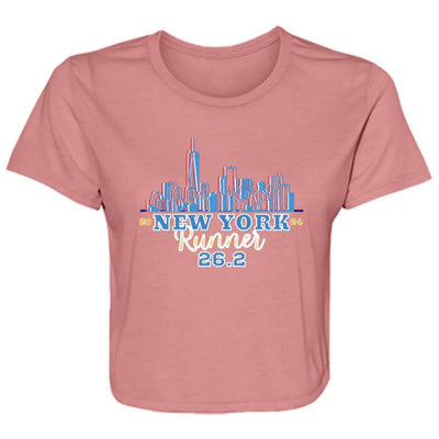 New York Runner,  Ladies' Flowy Cropped Tee,, 2024, 2025 New York Runner