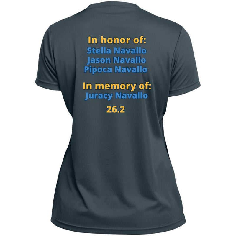 New York Race Day Shirt, Ladies’ Moisture-Wicking V-Neck Tee, Custom Marathon Shirt, Personalize Front and Back
