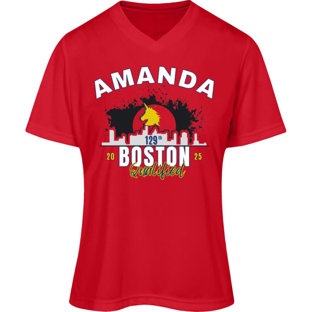 Boston Race Day Tee, Women's Performance Tee, Boston Qualified, Boston Runner, Personalized Marathon Shirt