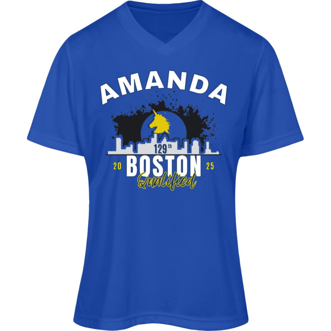 Boston Race Day Tee, Women's Performance Tee, Boston Qualified, Boston Runner, Personalized Marathon Shirt