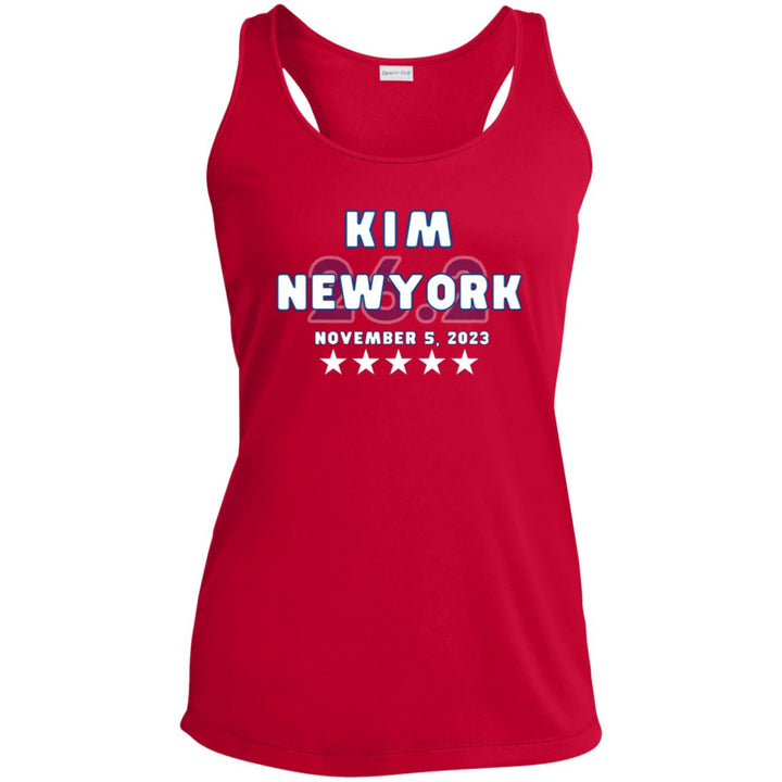 New York Race Day Tank, 26.2, Custom Marathon Shirt, Ladies' Performance Racerback Tank