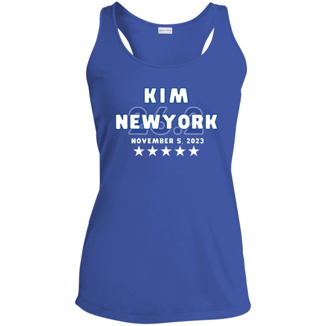 New York Race Day Tank, 26.2, Custom Marathon Shirt, Ladies' Performance Racerback Tank