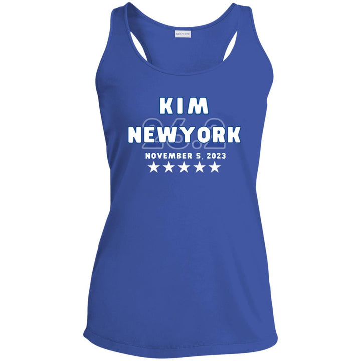 New York Race Day Tank, 26.2, Custom Marathon Shirt, Ladies' Performance Racerback Tank