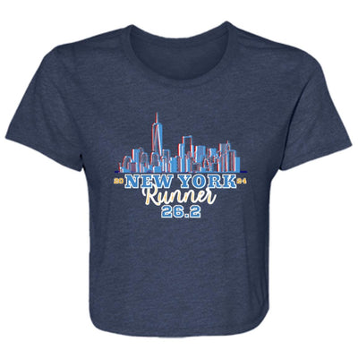 New York Runner,  Ladies' Flowy Cropped Tee,, 2024, 2025 New York Runner